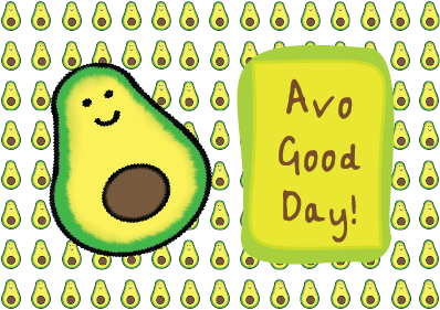 Avocado Postcard