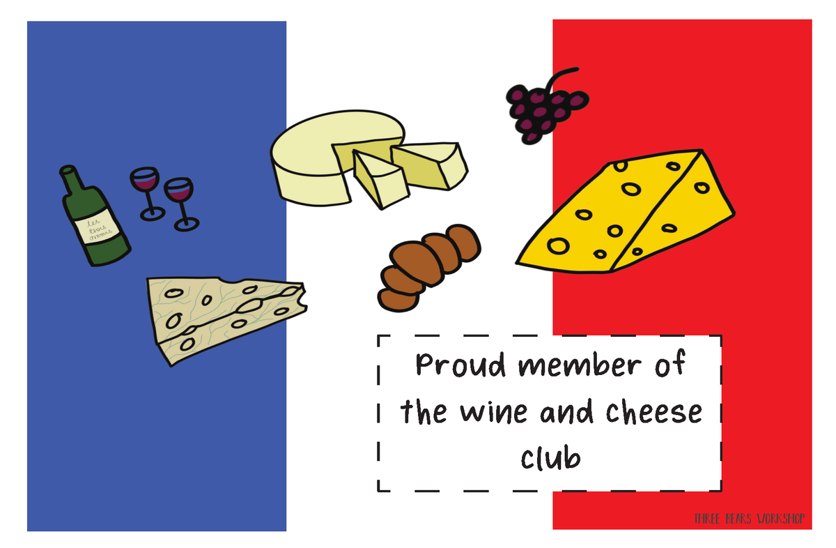 Wine & Cheese Art Print